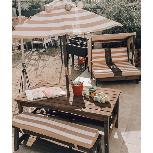 Child patio set with clearance umbrella